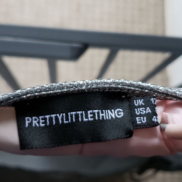 Pretty Little Things Silver wrap dress - Picture 4 of 8